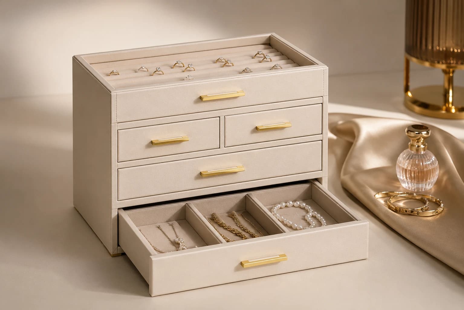 Bespoke Artisanal Details: Crafting Premium Sliding Drawer Jewelry Boxes