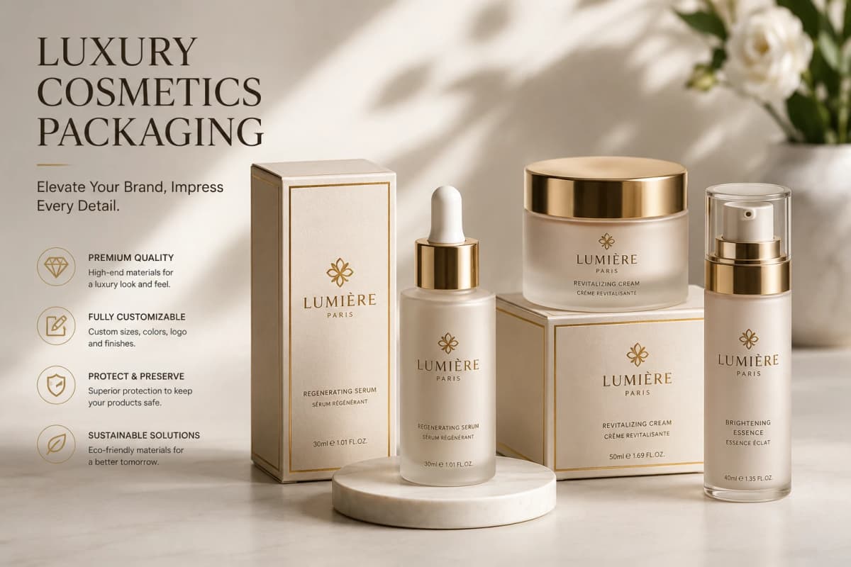 Luxury Cosmetics Packaging Boxes Custom Beauty Packaging Manufacturer