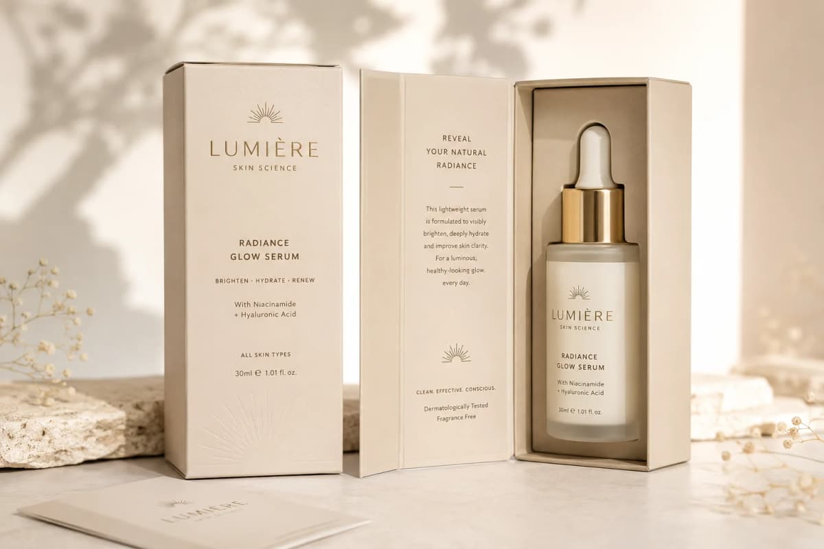 Luxury Cosmetics Serum Dropper Box - Skincare bottle packaging