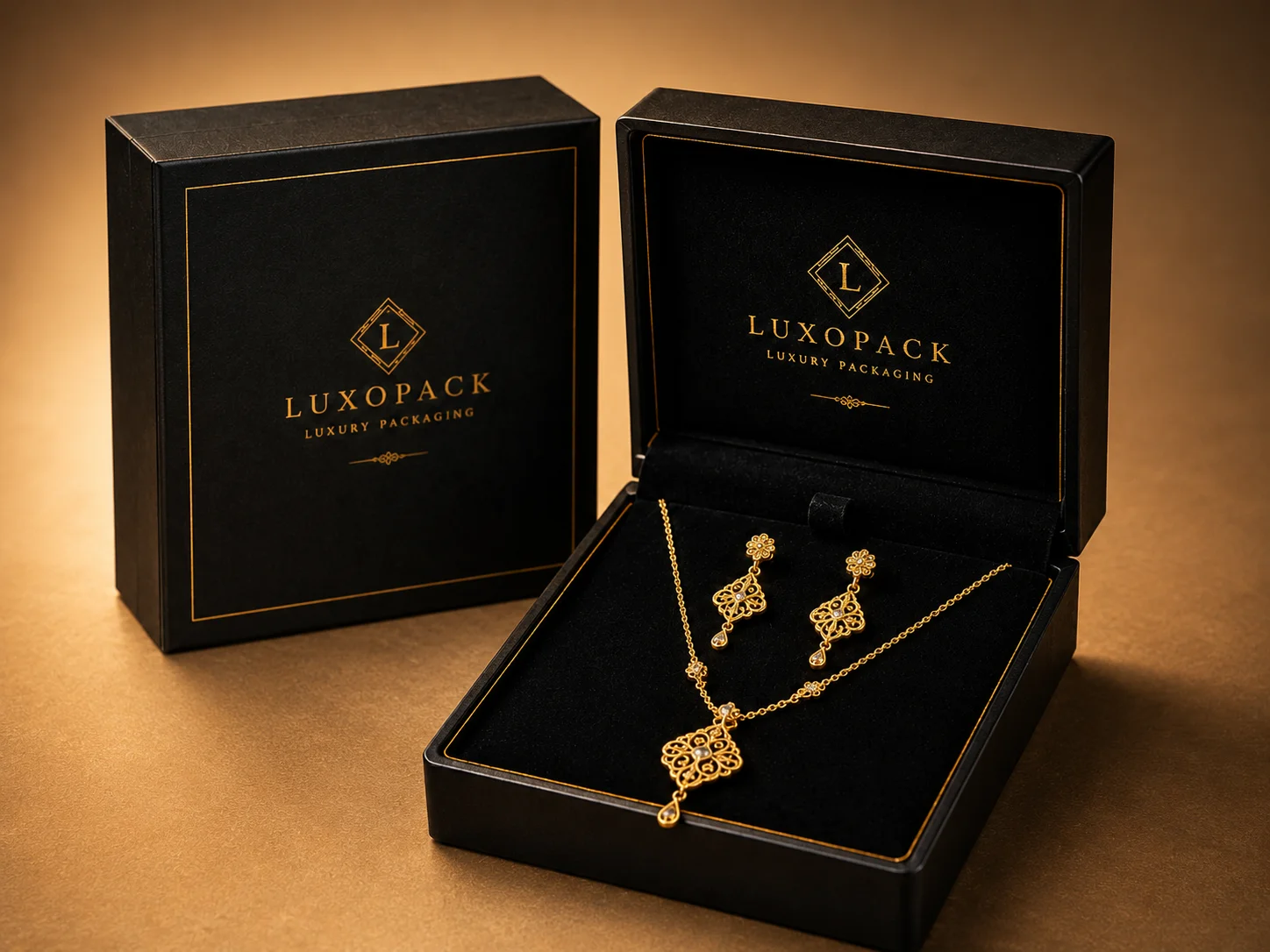 Luxury Velvet-Lined Jewelry Showcase Rigid Box Wholesale - Manufacturer