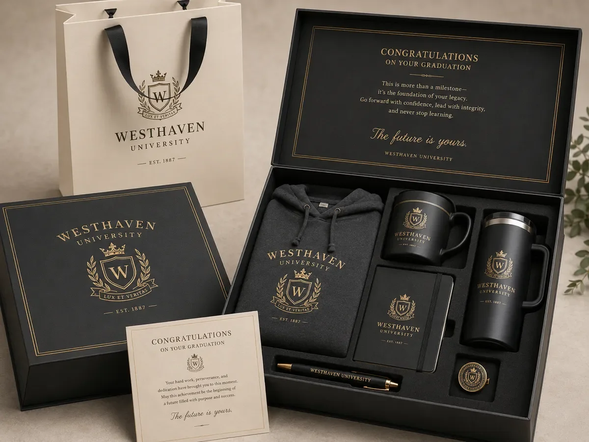 Westhaver University Luxury Graduation Gift Set Box - Commemorative packaging